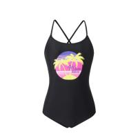 black one piece swimwear